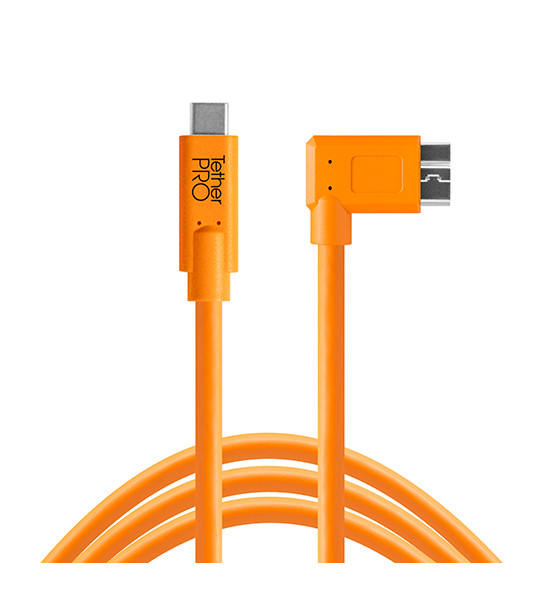 Tether Tools TetherPro USB-C zu 3.0 Micro-B Right Angle 4,6m orange